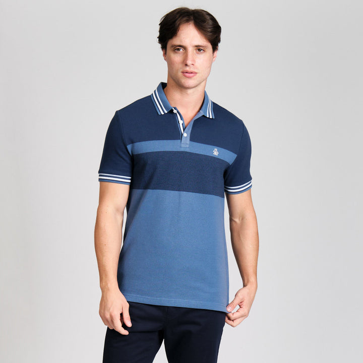 Polo De Algodón Con Bloques Tricolor