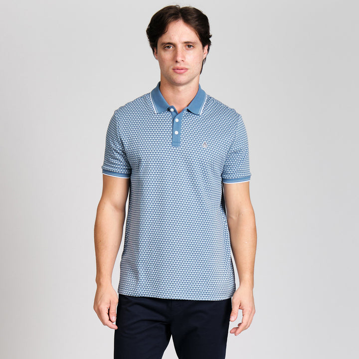 Polo De Algodón Con Mini Jacquard