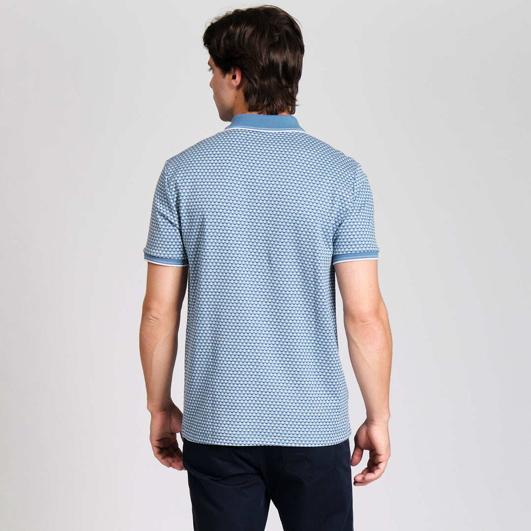 Polo De Algodón Con Mini Jacquard