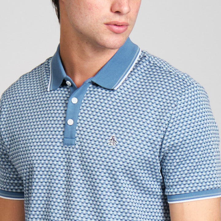 Polo De Algodón Con Mini Jacquard