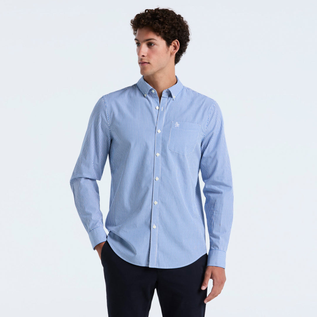 Camisa Manga Larga De Popelina A Rayas