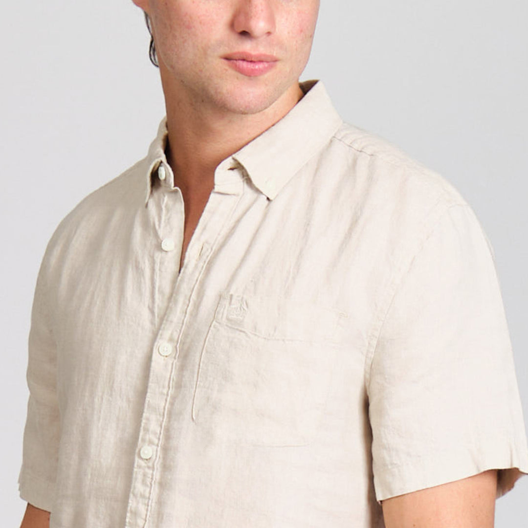 Camisa Manga Corta 100% Lino