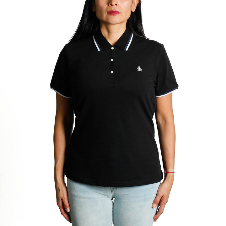 Polo Tipped Pique Con Sticker