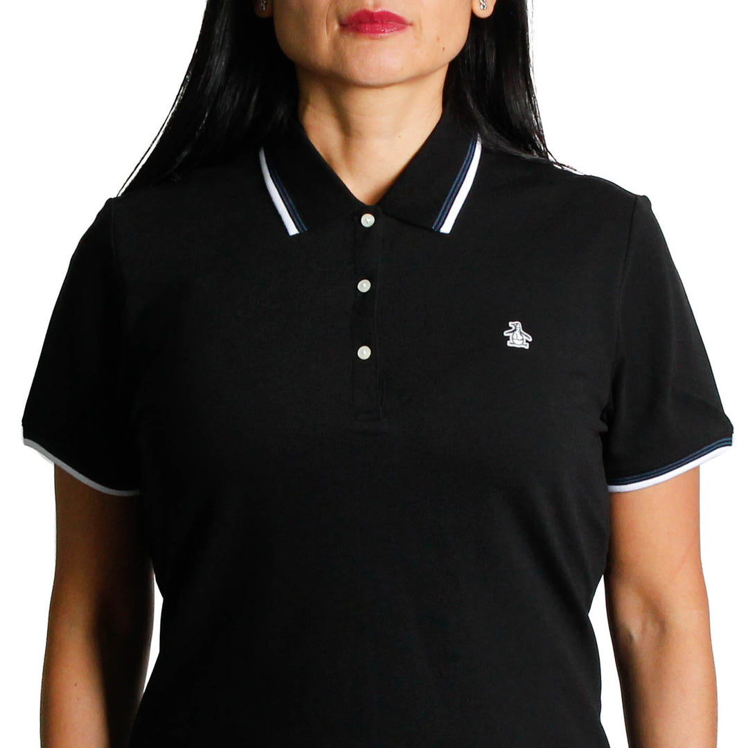 Polo Tipped Pique Con Sticker