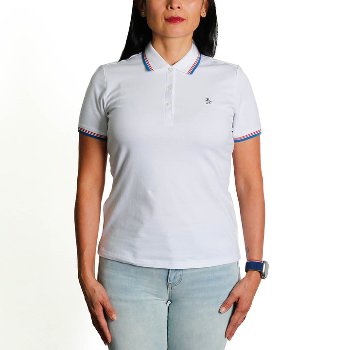 Polo Tipped Pique Con Sticker