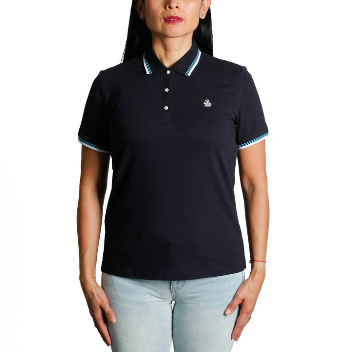 Polo Tipped Pique Con Sticker