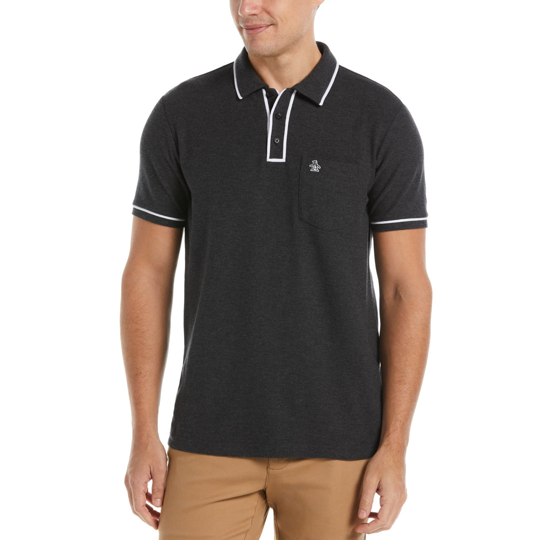 Polo Earl Pique Orgánico Sticker Pete - Original Penguin México