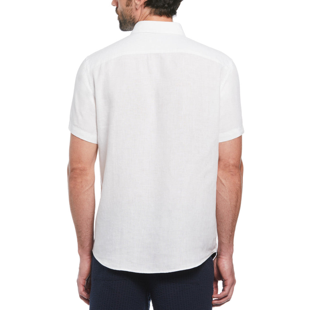 Camisa Manga Corta Lino Delave Con Bolsillo - Original Penguin México