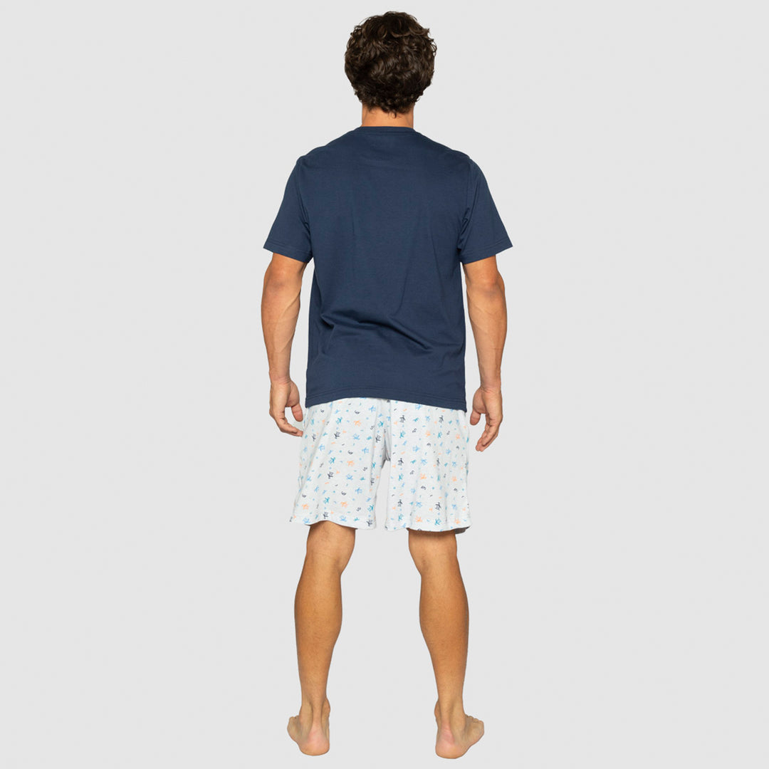 Pijama Playera Y Short De Chifon Estampado