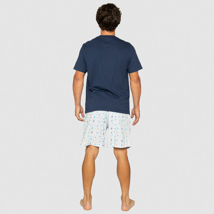 Pijama Playera Y Short De Chifon Estampado