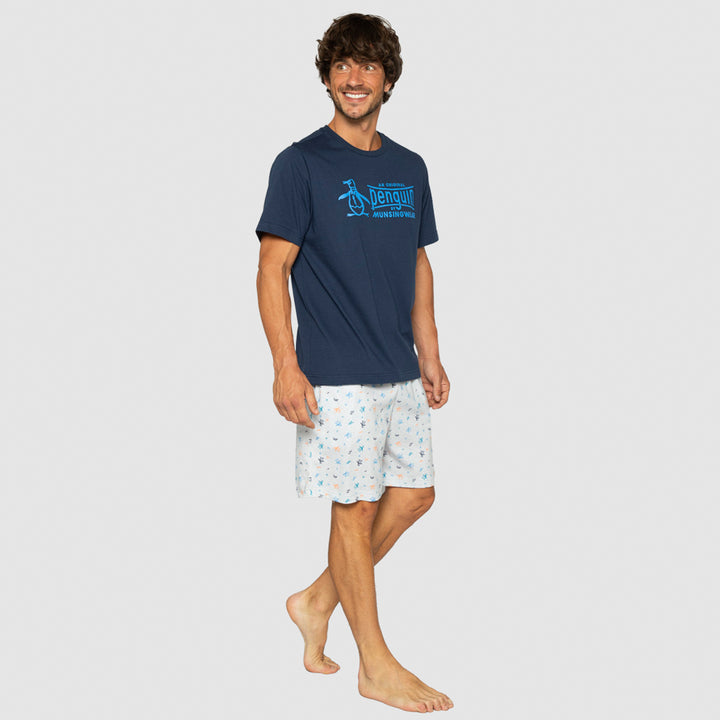 Pijama Playera Y Short De Chifon Estampado