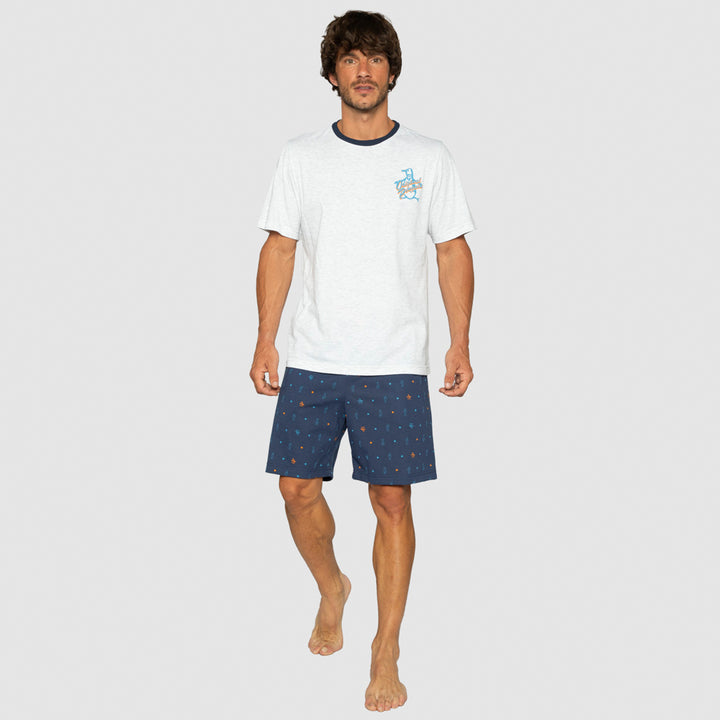 Pijama Playera Y Short De Chifon
