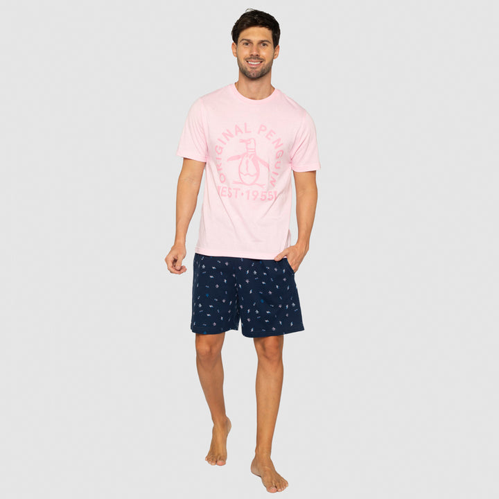 Pijama Playera Y Short De Chifon Estampado