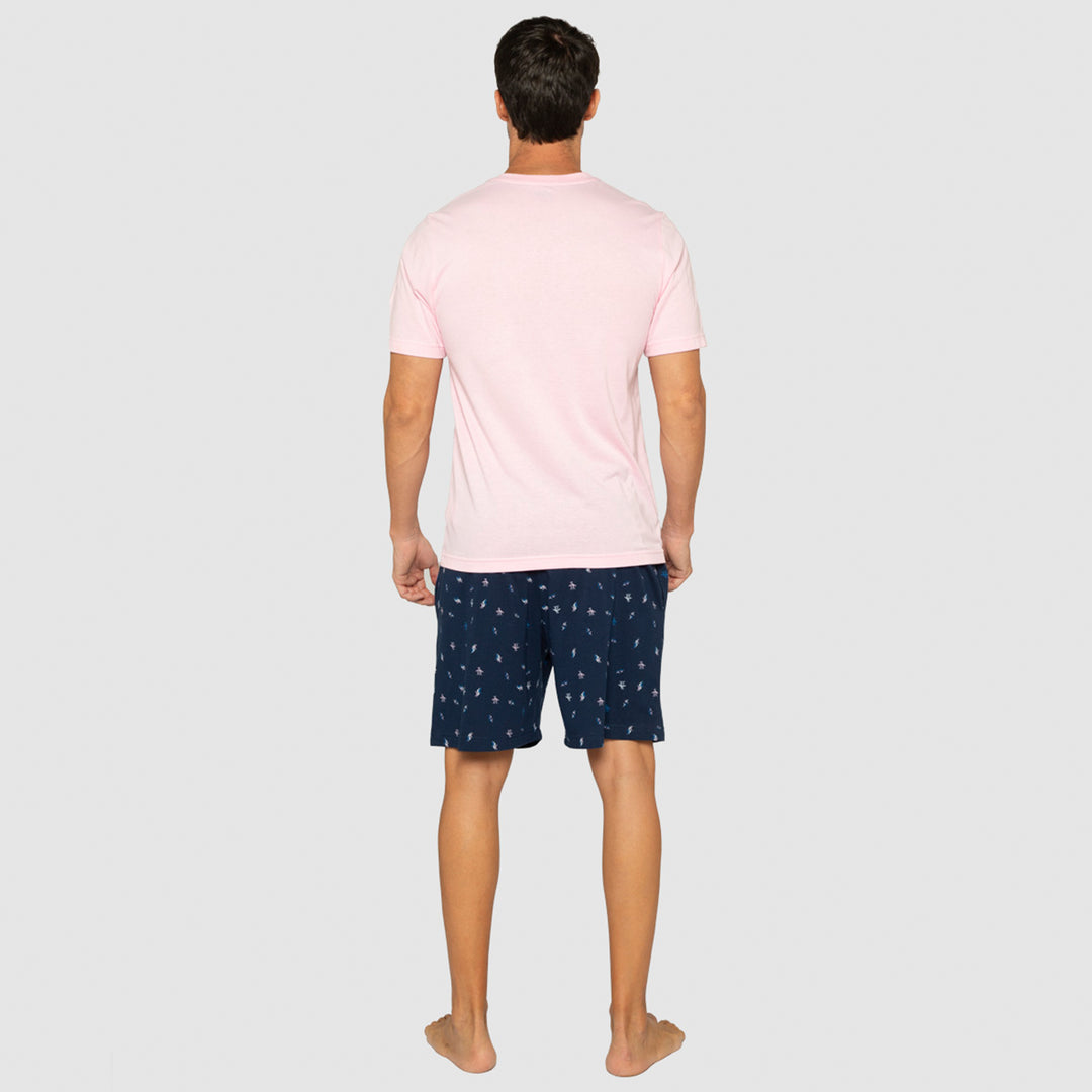 Pijama Playera Y Short De Chifon Estampado