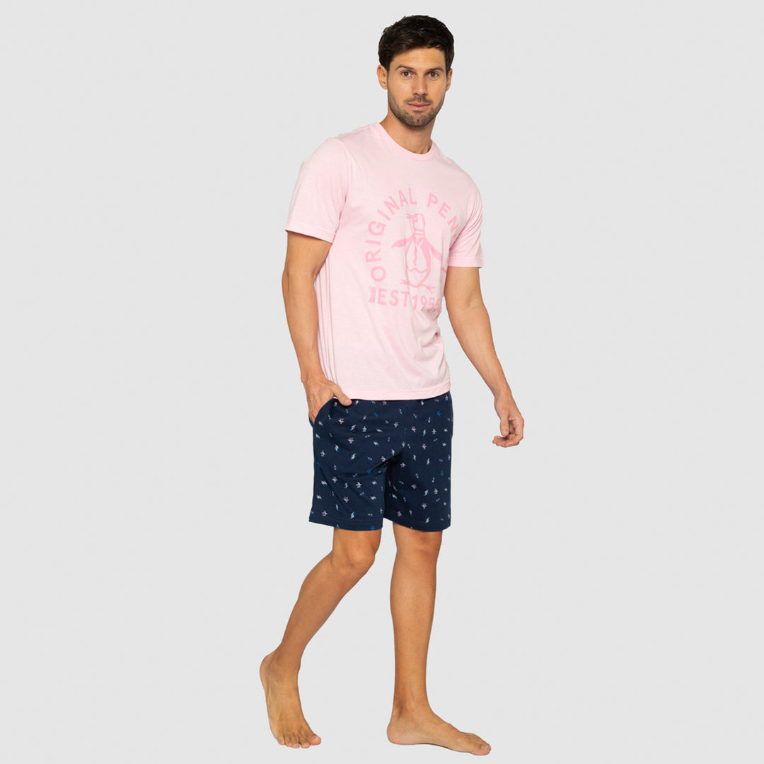 Pijama Playera Y Short De Chifon Estampado