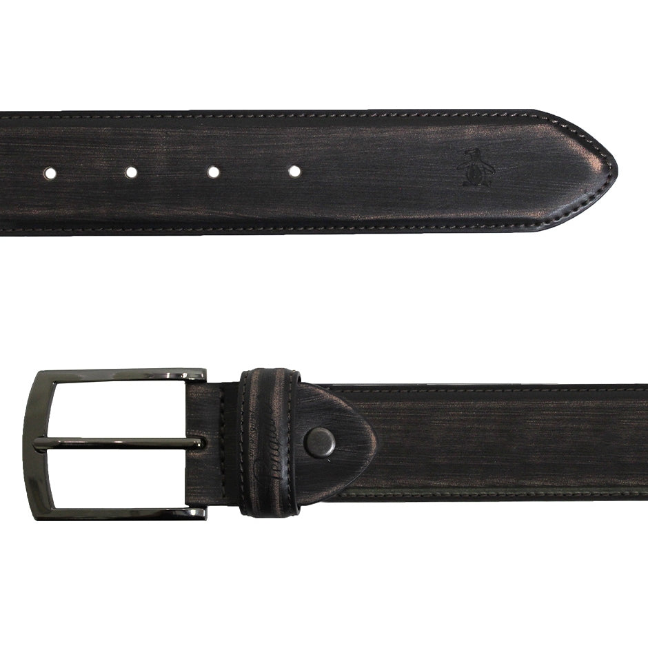 Cinturon Penguin Piel Café Liso - Original Penguin México