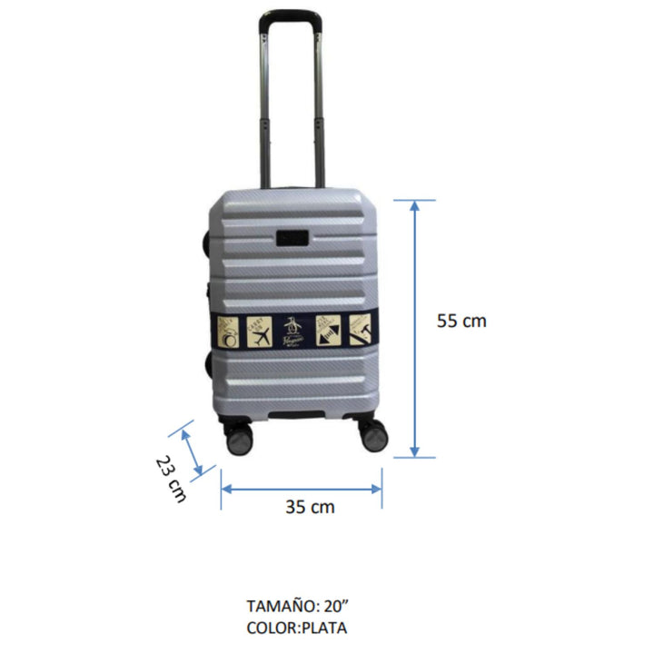 Maleta Carry On Plata