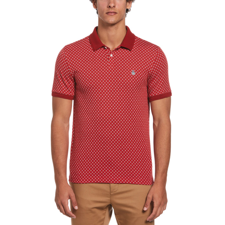 Polo Pique Con Jacquard