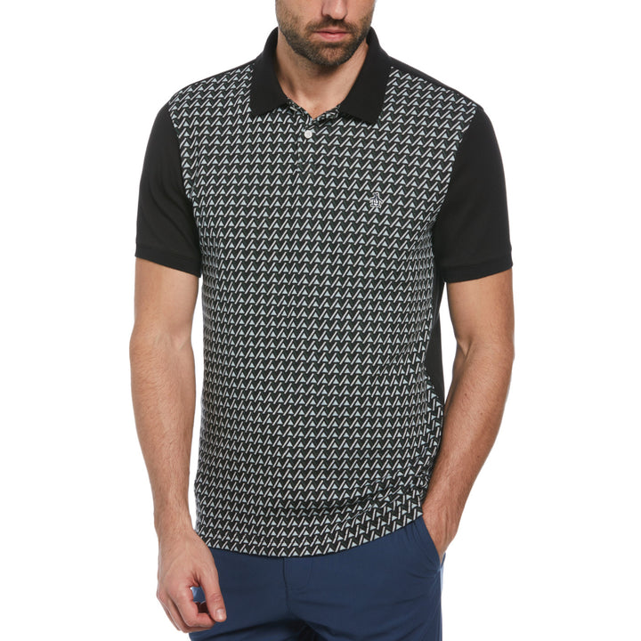 Polo Con Jacquard Frontal Montañas