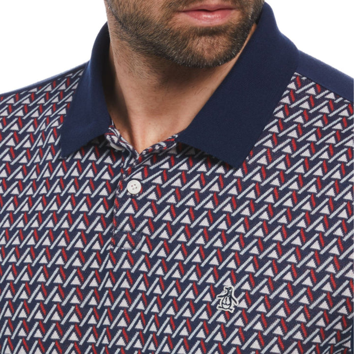 Polo Con Jacquard Frontal Montañas