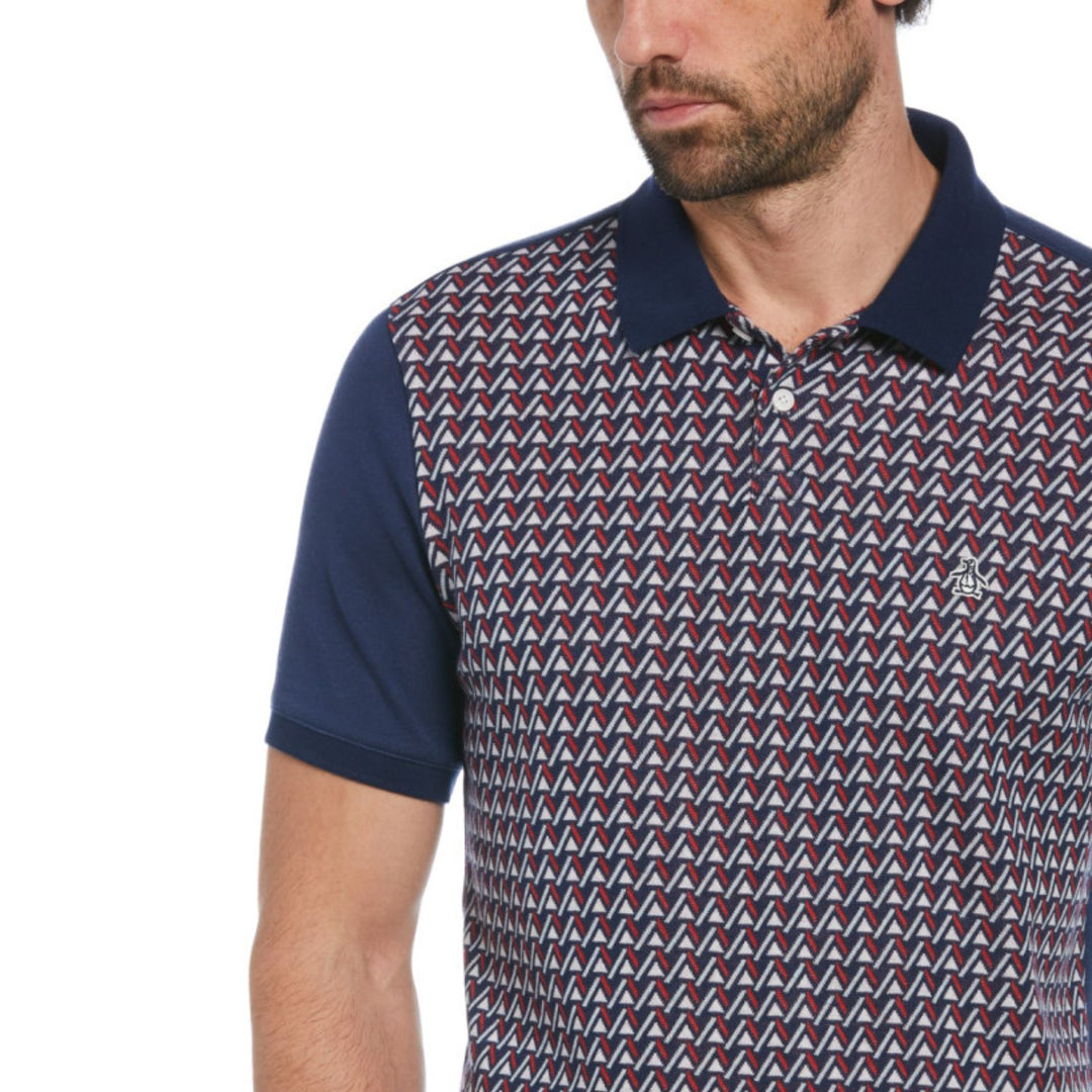 Polo Con Jacquard Frontal Montañas