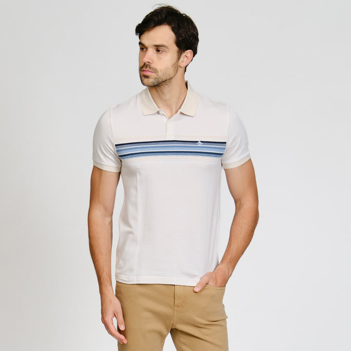 Polo Birdseye Pique Con Franjas En Pecho