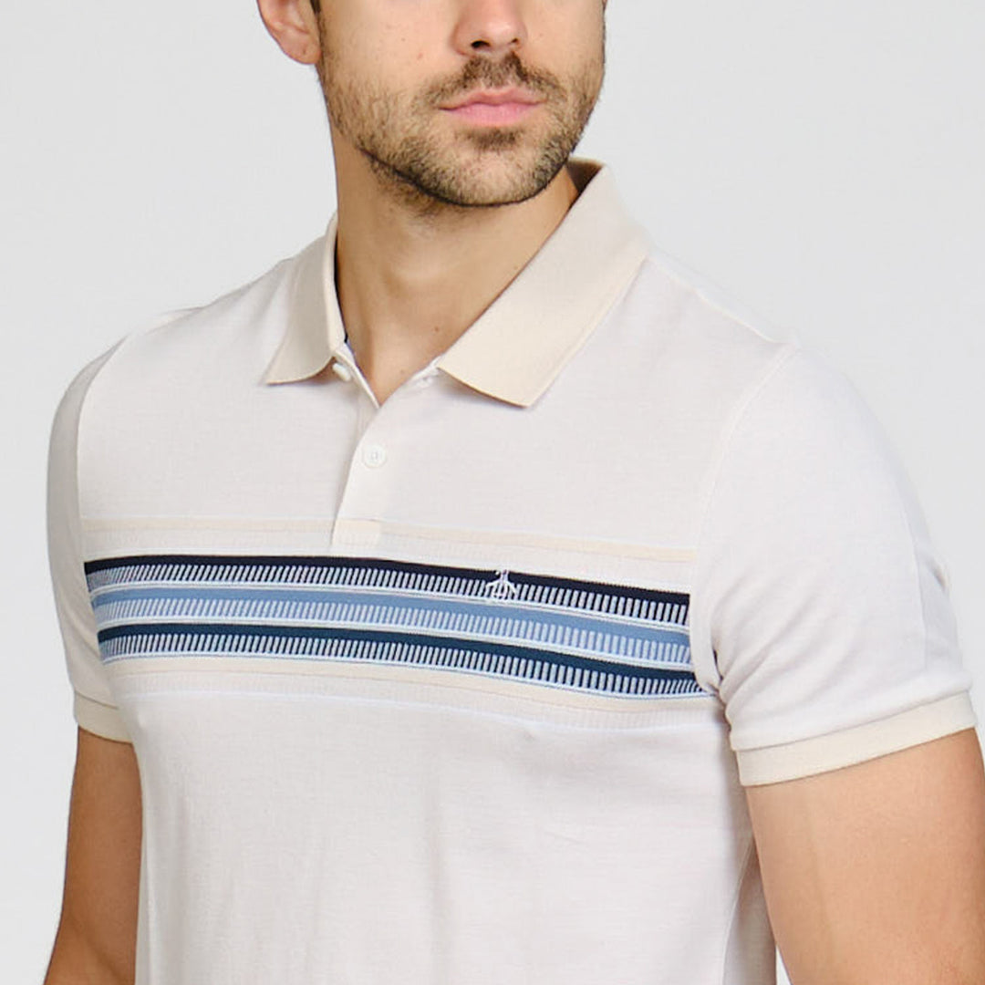 Polo Birdseye Pique Con Franjas En Pecho