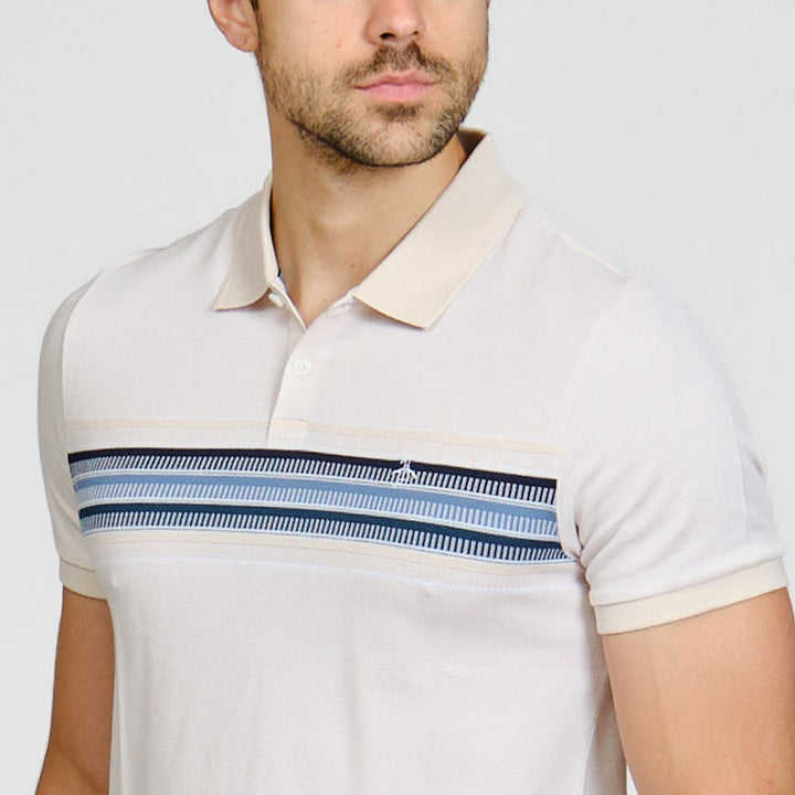 Polo Birdseye Pique Con Franjas En Pecho