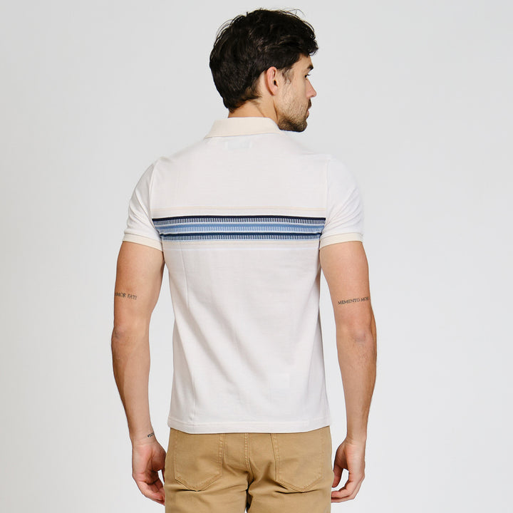 Polo Birdseye Pique Con Franjas En Pecho
