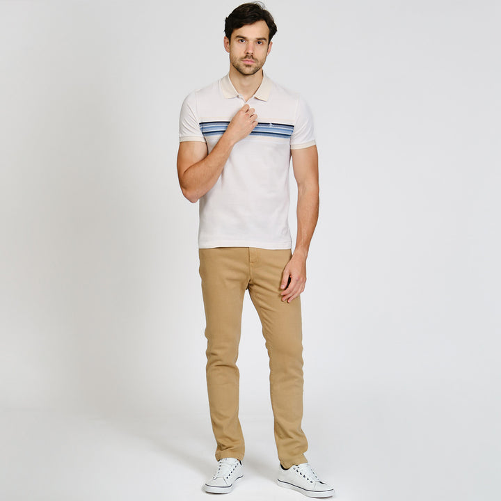Polo Birdseye Pique Con Franjas En Pecho