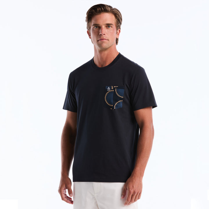 Playera Con Bolsillo Estampado