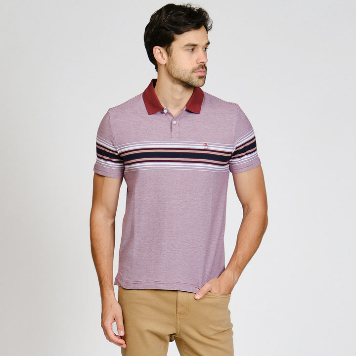 Polo Birdseye Pique Con Franjas En Pecho