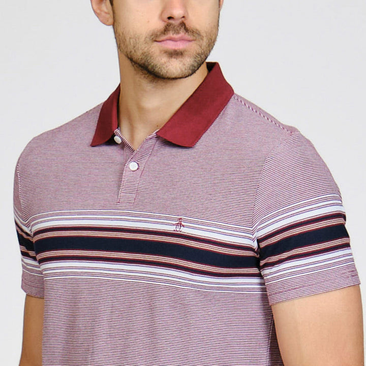 Polo Birdseye Pique Con Franjas En Pecho
