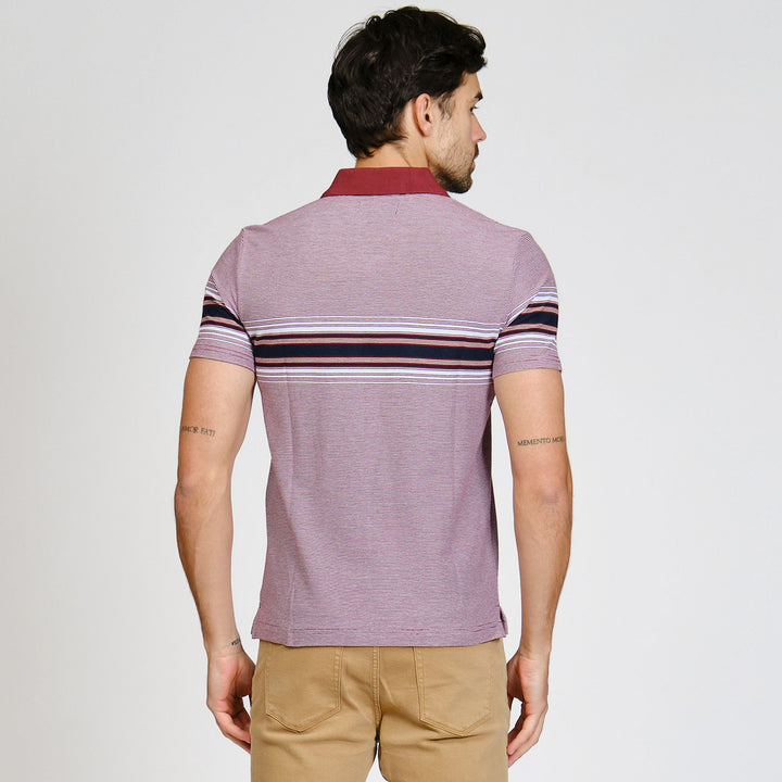 Polo Birdseye Pique Con Franjas En Pecho