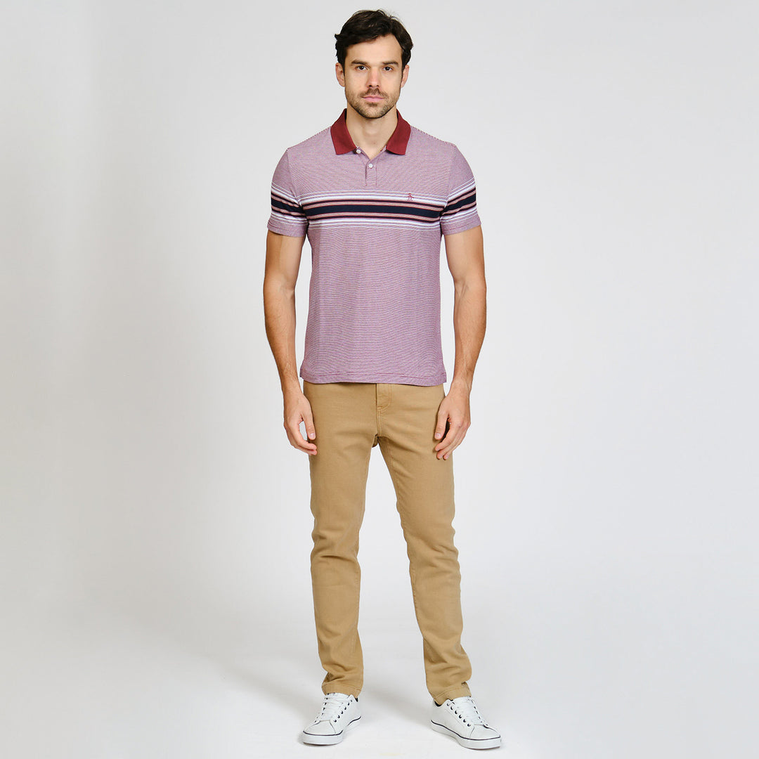 Polo Birdseye Pique Con Franjas En Pecho