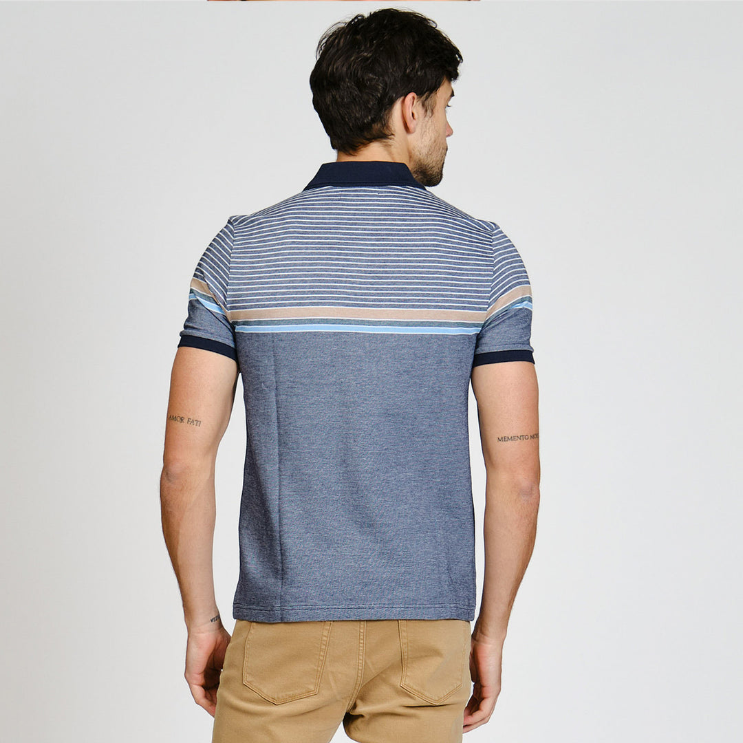 Polo Birdseye Pique Con Franjas En Pecho