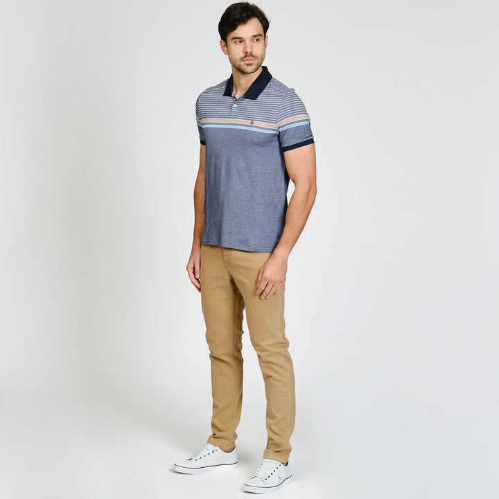 Polo Birdseye Pique Con Franjas En Pecho