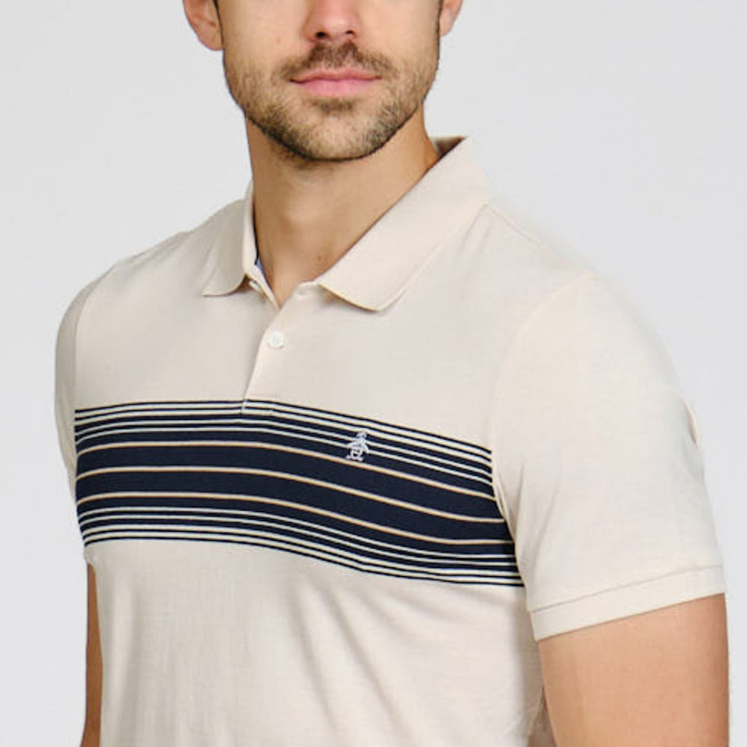 Polo Con Franja En Pecho