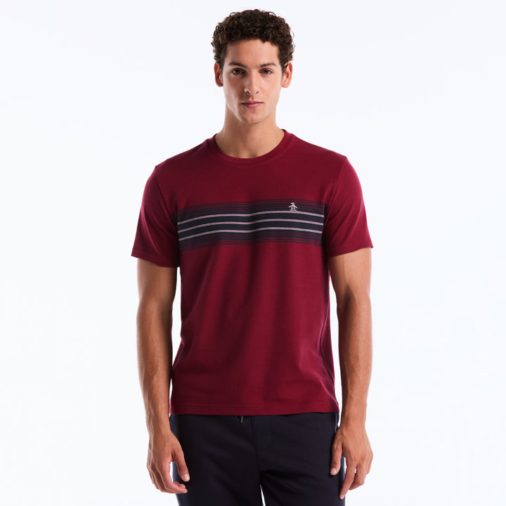 Playera Con Franja En Pecho