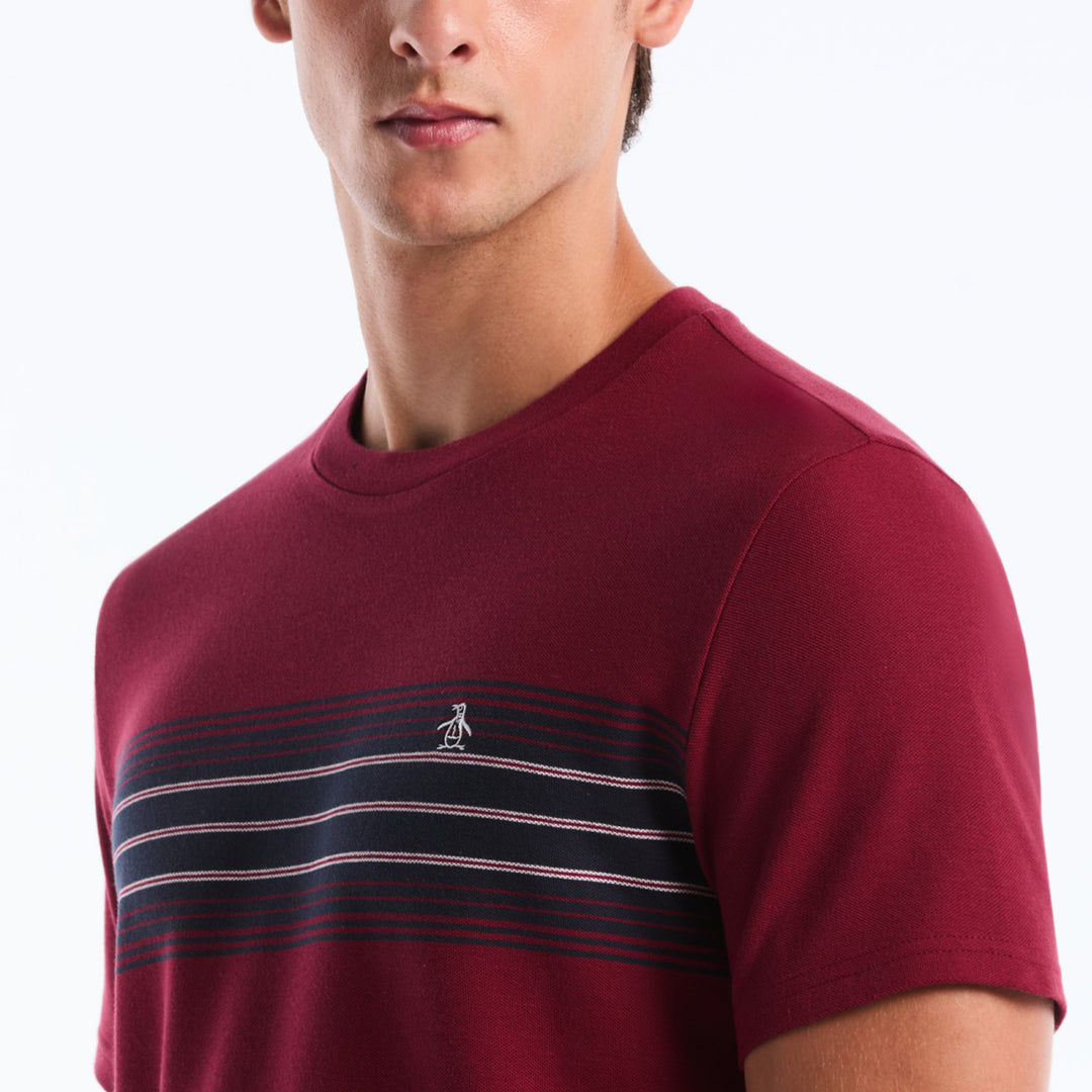 Playera Con Franja En Pecho