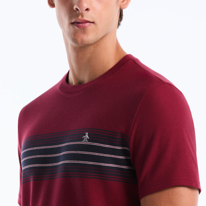 Playera Con Franja En Pecho