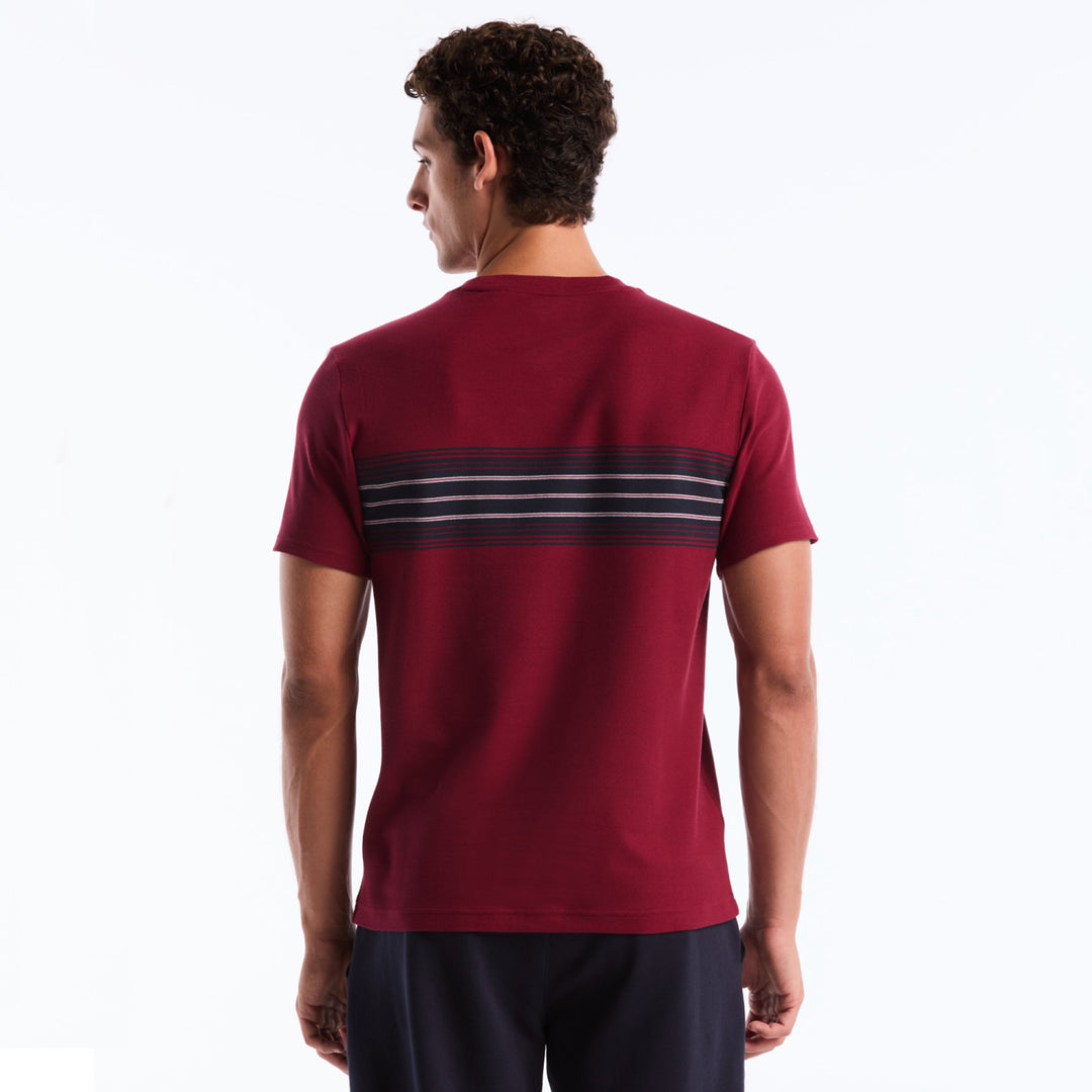 Playera Con Franja En Pecho