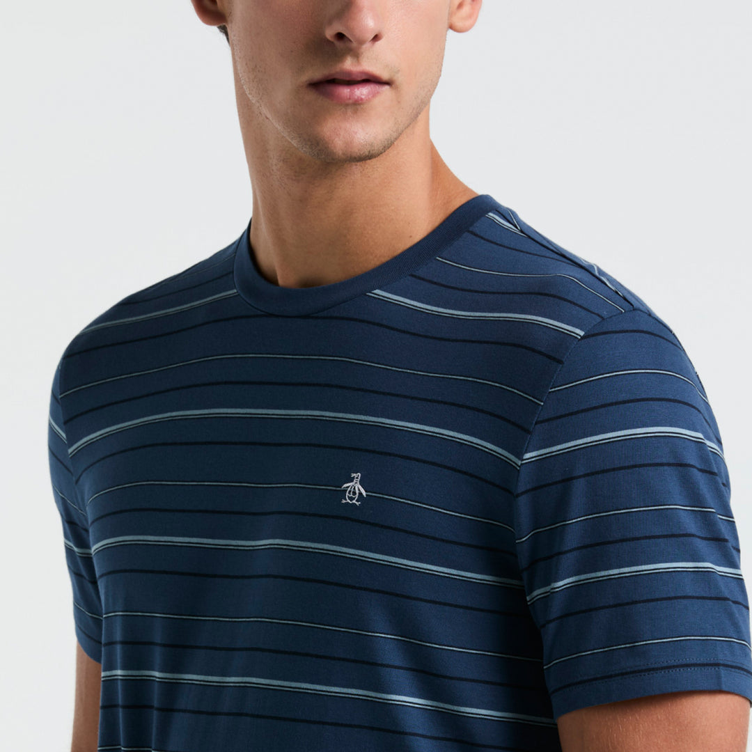 Playera De Algodón Multi Rayas