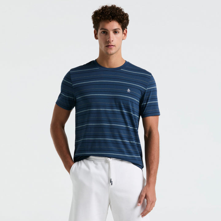 Playera De Algodón Multi Rayas
