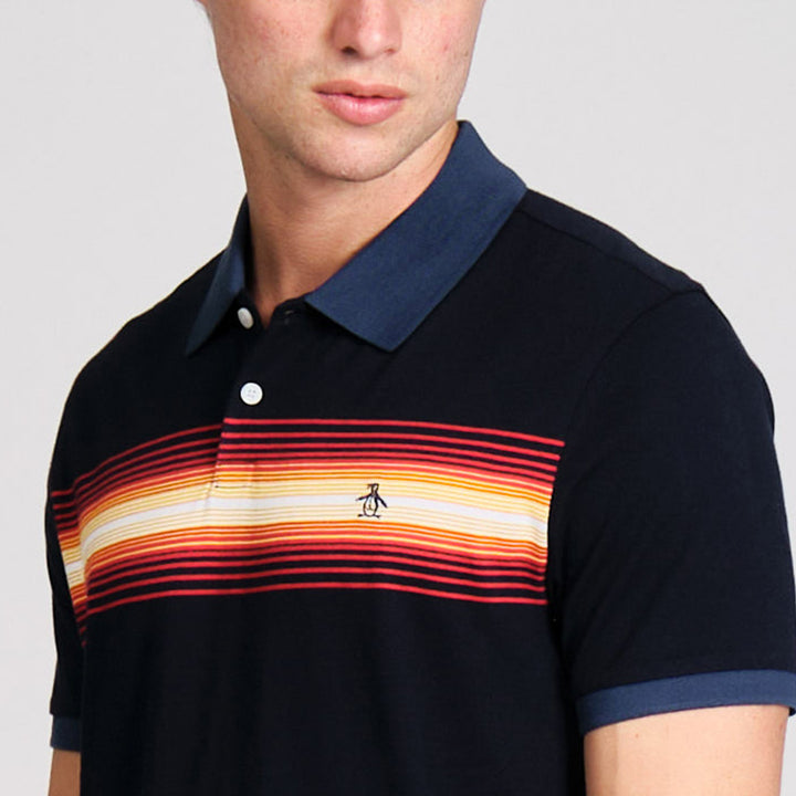Polo De Algodón Con Franjas En Pecho