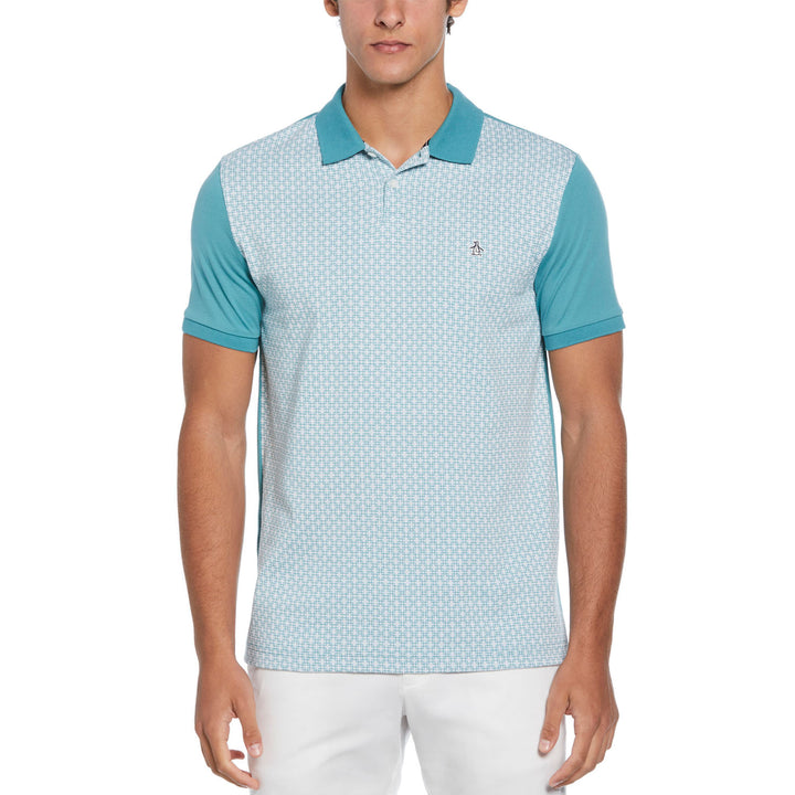 Polo De Algodón Con Jacquard Frontal Ditsy Geo