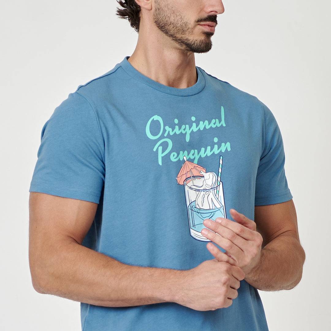 Playera De Algodón Con Estampado De Cocktail