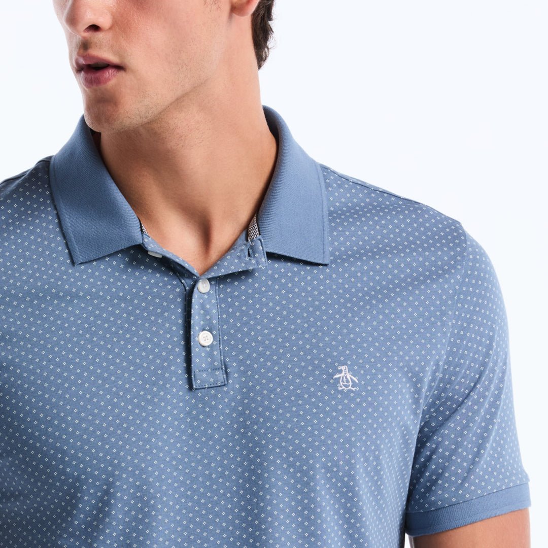 Polo De Algodón Con Estampado De Rombos