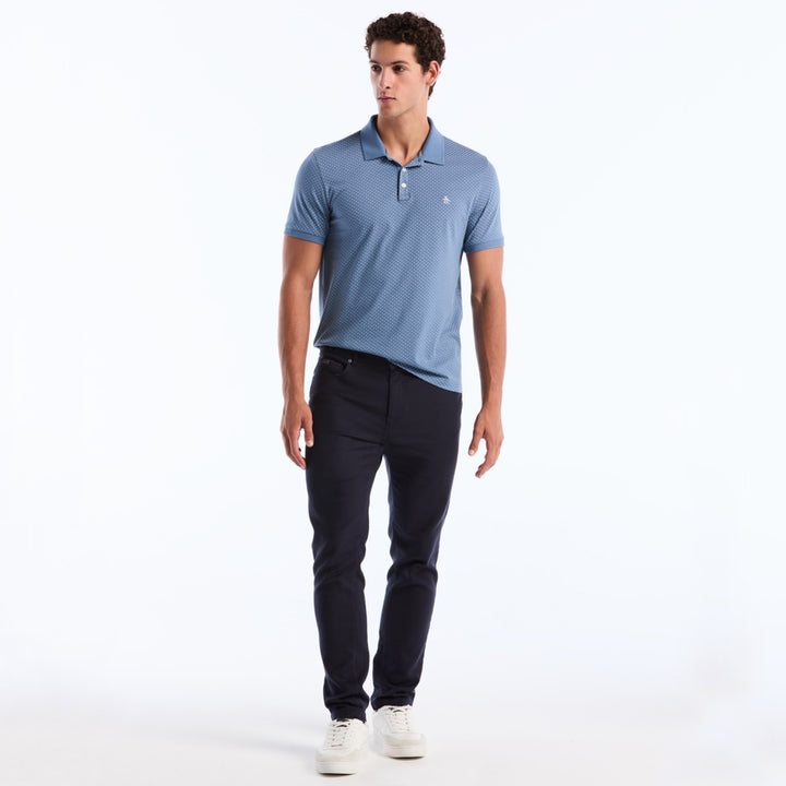 Polo De Algodón Con Estampado De Rombos