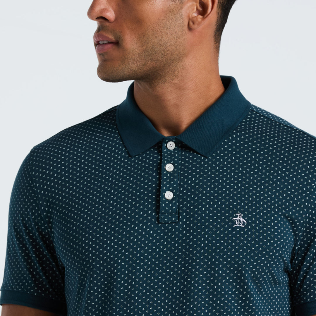 Polo De Algodón Con Estampado De Rombos